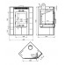 Отопительная печь ASTON 11 кВт (180 м3) Ø 150мм угловая амфиболит