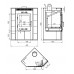 Отопительная печь ASTON 11 кВт (180 м3) угловая Ø150мм талькохлорит
