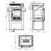 Отопительная печь ASTON 11 кВт (180 м3) Ø 150мм с чугунной дверью