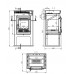 Отопительная печь ASTON 11 кВт (180 м3) Ø 150мм с чугунной дверью