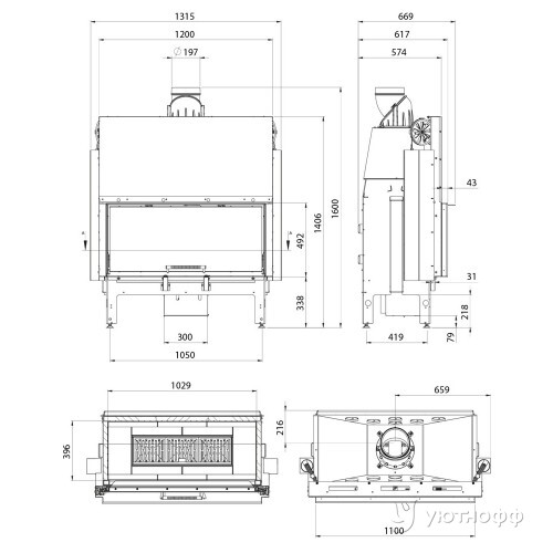 Отопительная топка DIPLOMAT 19.1050 из стали Отопительная топка DIPLOMAT 19.1050 из стали