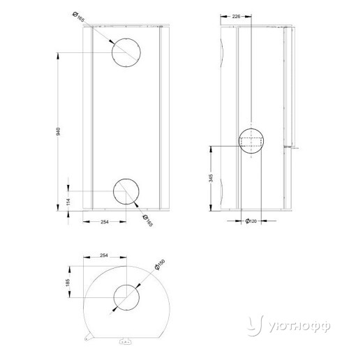 Отопительная печь Астов D2 из стали Отопительная печь Астов D2 из стали