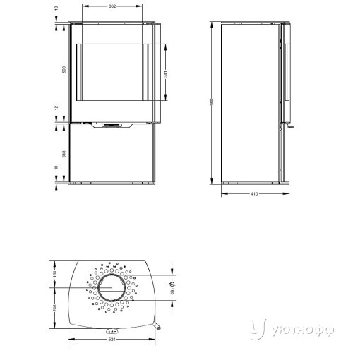 Отопительная печь Астов F 341 из стали Отопительная печь Астов F 341 из стали