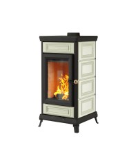 Печь-камин Астов Майолика белый