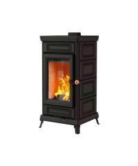 Печь-камин Астов Майолика черный