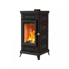 Печь-камин Астов Майолика черный