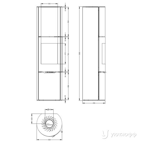 Отопительная печь Астов R1 XXXL высокая Отопительная печь Астов R1 XXXL высокая