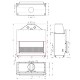Открытая каминная топка o1c 120\57 с сеткой