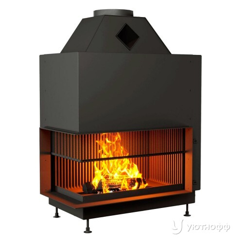 Открытая каминная топка o2c 90\50 L с сеткой Открытая каминная топка o2c 90\50 L с сеткой