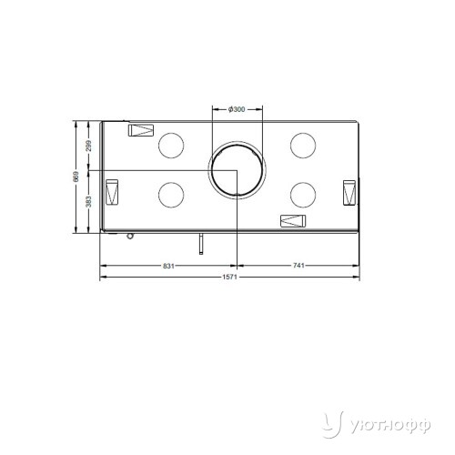 Топка каминная П2С 14057 L сталь 12 кВт Топка каминная П2С 14057 L сталь 12 кВт