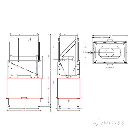 Топка каминная П4С 12080 10 кВт