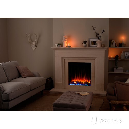 Трехсторонний электрокамин с обогревом New Forest 650SQ with Signature logs