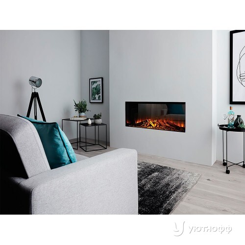 Трехсторонний электрокамин с обогревом New Forest 1200 with Deluxe Real logs