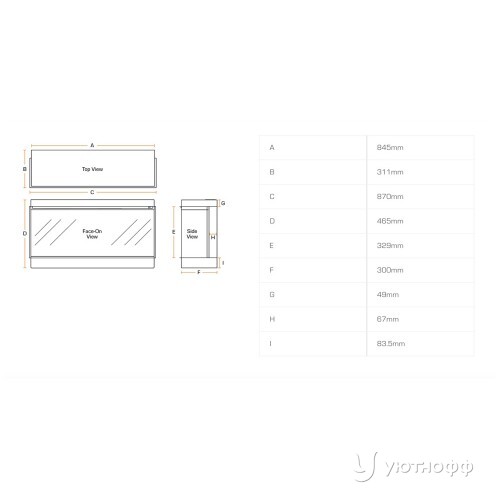 Электрокамин New Forest 870 с настоящими дровами ручной работы