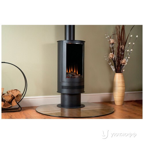 Трехсторонний электрокамин с обогревом Ashurst Barrel Stove