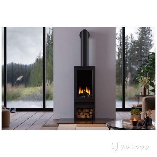 Трехсторонний электрокамин с обогревом Bramshaw Stove