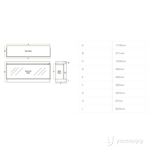 Электрокамин British Fires New Forest 1200 Deluxe трехсторонний Электрокамин British Fires New Forest 1200 Deluxe трехсторонний