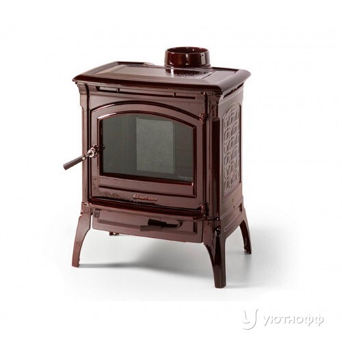 Дровяная печь Hergom Shelburne коричневая эмаль Дровяная печь Hergom Shelburne коричневая эмаль