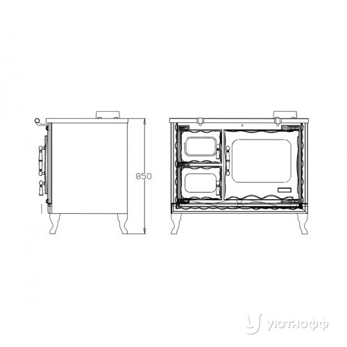 Отопительно-варочная печь Хергом Deva II 100 Отопительно-варочная печь Хергом Deva II 100