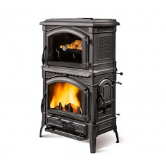 Дровяная печь La Nordica ISOTTA CON FORNO NERO (печь-камин Изотта Кон Форно Неро)