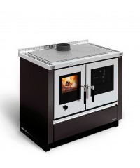 Дровяная отопительно-варочная печь La Nordica PADOVA NERO/INOX (кухонная печь Падова)