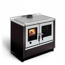 Дровяная отопительно-варочная печь La Nordica PADOVA NERO/INOX (кухонная печь Падова)