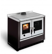 Дровяная отопительно-варочная печь La Nordica PADOVA NERO/INOX (кухонная печь Падова)