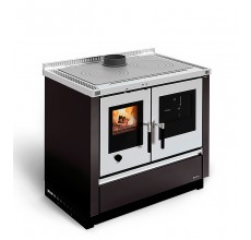 Дровяная отопительно-варочная печь La Nordica PADOVA NERO/INOX (кухонная печь Падова)