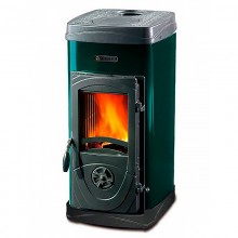 Дровяная печь La Nordica SUPER MAX черный/зеленый (печь-камин Супер Макс)
