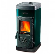 Дровяная печь La Nordica SUPER MAX черный/зеленый (печь-камин Супер Макс)