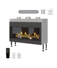 Газовый камин Airtone Gassi 1000 фронтальный с дровами