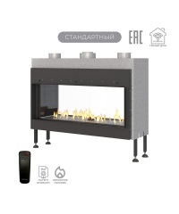 Газовый камин Airtone Gassi 1000 сквозной с панелью