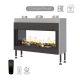 Каминная сквозная топка на газу Airtone Gassi 1000 с дровами