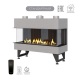 Каминная трехсторонняя топка на газу Airtone Gassi 1000 с пультом ДУ