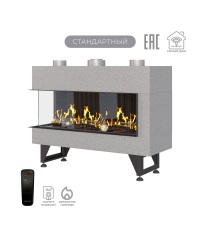 Газовый камин Airtone Gassi 1000 угловой с дровами