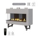Каминная угловая топка на газу Airtone Gassi 1000 с пультом ДУ