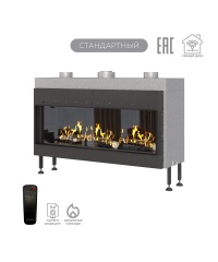 Газовый камин Airtone Gassi 1200 фронтальный с дровами