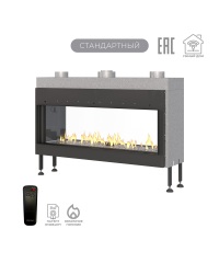 Газовый камин Airtone Gassi 1200 сквозной с панелью