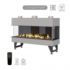 Газовый камин Airtone Gassi 1200 трехсторонний с панелью
