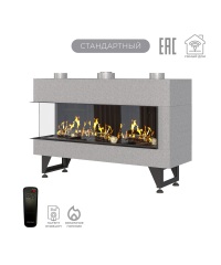 Газовый камин Airtone Gassi 1200 угловой с дровами