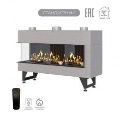 Газовый камин Airtone Gassi 1200 угловой с дровами