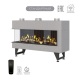 Каминная угловая топка на газу Airtone Gassi 1200 с дровами