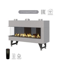 Газовый камин Airtone Gassi 1200 угловой с панелью