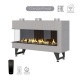 Каминная угловая топка на газу Airtone Gassi 1200 с пультом ДУ