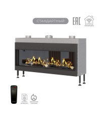 Газовый камин Airtone Gassi 1400 фронтальный с дровами