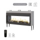 Каминная сквозная топка на газу Airtone Gassi 1400 с дровами