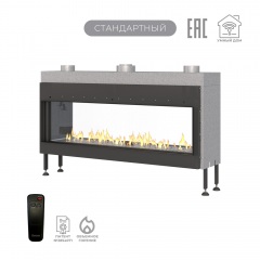 Газовый камин Airtone Gassi 1400 сквозной с панелью