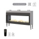 Каминная сквозная топка на газу Airtone Gassi 1400 с пультом ДУ