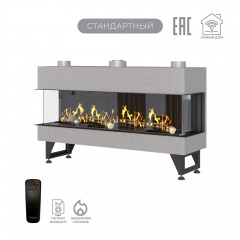 Газовый камин Airtone Gassi 1400 трехсторонний с дровами