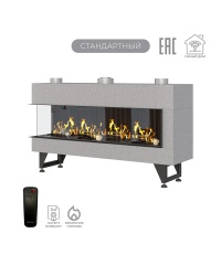 Газовый камин Airtone Gassi 1400 угловой с дровами
